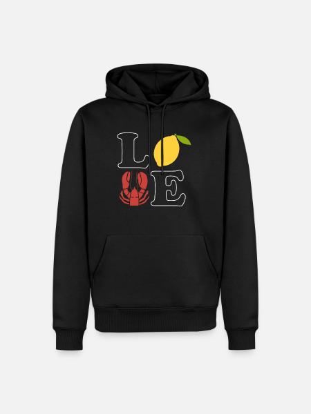 Love Crawfish Shirt Gift - Men’s Premium Organic Hoodie - black