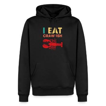 Je mange des écrevisses - Sweat à capuche Premium bio Homme - noir - Devant - Nico (187cm)