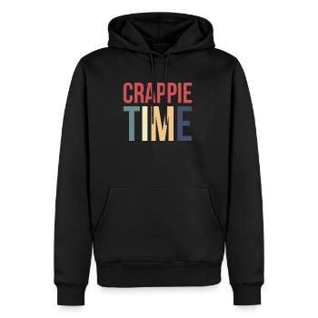 Crappie Time Shirt Geschenk - Männer Premium Bio Hoodie - Schwarz - Vorne - Nico (187cm)
