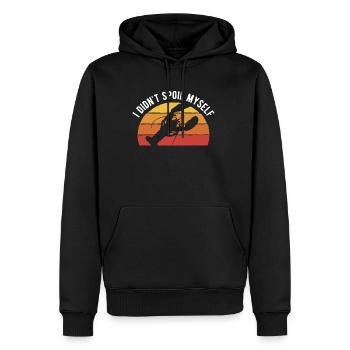 Je ne me suis pas filé chemise écrevisse - Sweat à capuche Premium bio Homme - noir - Devant - Nico (187cm)