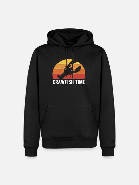 Crawfish Time Shirt Gift - Men’s Premium Organic Hoodie - black