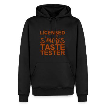 Testeur de goût S’mores agréé - Sweat à capuche Premium bio Homme - noir - Devant - Nico (187cm)