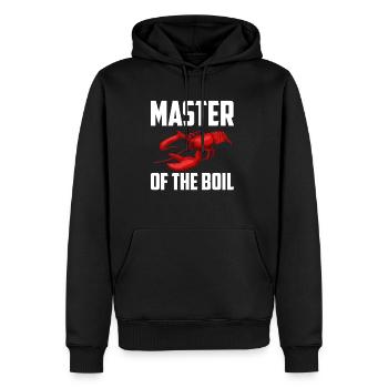 Maître de la chemise d’écrevisse bouillir cadeau - Sweat à capuche Premium bio Homme - noir - Devant - Nico (187cm)