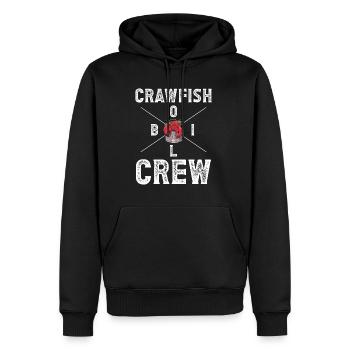 Crawfish Boil Crew Shirt Gift - Men’s Premium Organic Hoodie - black - Front - Nico (187cm)
