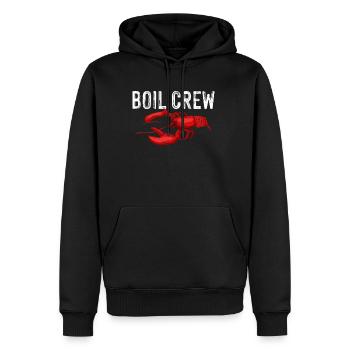 Boil Crew Shirt Gift - Men’s Premium Organic Hoodie - black - Front - Nico (187cm)