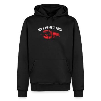 My Favorite Food Crawfish - Men’s Premium Organic Hoodie - black - Front - Nico (187cm)