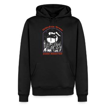 Witches Brew Dark Roasted Coffee Sarcasm Quote - Men’s Premium Organic Hoodie - black - Front - Nico (187cm)