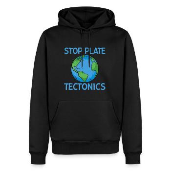 Stop Plate Tectonics 2 - Männer Premium Bio Hoodie - Schwarz - Vorne - Nico (187cm)