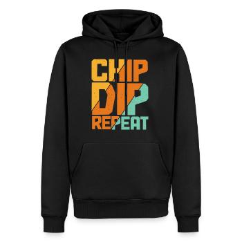 Chip Dip Repeat 11 - Männer Premium Bio Hoodie - Schwarz - Vorne - Nico (187cm)
