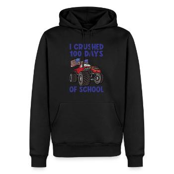 100 Days Of Kindergarten Monster Truck - Männer Premium Bio Hoodie - Schwarz - Vorne - Nico (187cm)