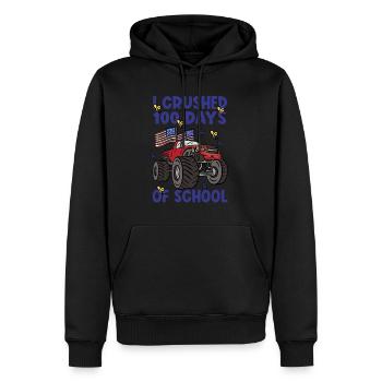 100 Days Of Kindergarten Monster Truck - Männer Premium Bio Hoodie - Schwarz - Vorne - Nico (187cm)