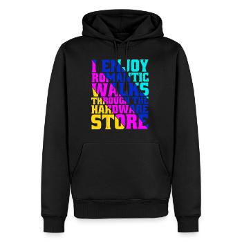 I Enjoy Romantic Walks Through Hardware Store 36 - Men’s Premium Organic Hoodie - black - Front - Nico (187cm)
