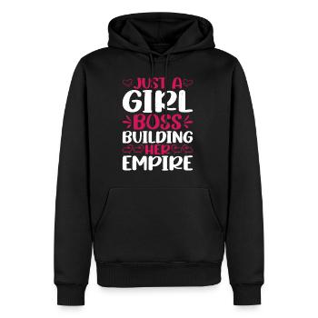 Juste une fille patronne construisant son empire 4 - Sweat à capuche Premium bio Homme - noir - Devant - Nico (187cm)