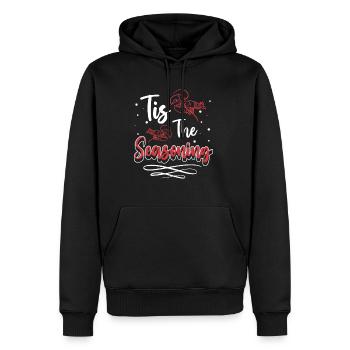 Tis The Seasoning Crawfish Shirt - Men’s Premium Organic Hoodie - black - Front - Nico (187cm)