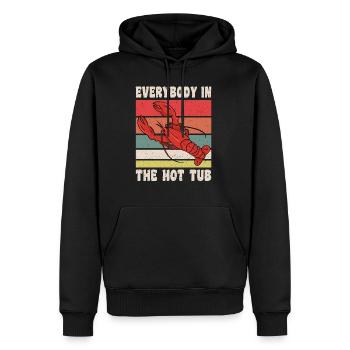 Everybody In The Hot Tub Shirt Crawfish - Männer Premium Bio Hoodie - Schwarz - Vorne - Nico (187cm)