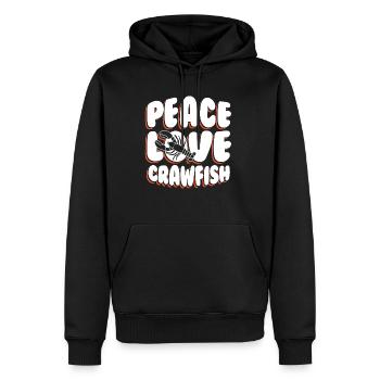 Peace Love Crawfish Shirt Gift - Men’s Premium Organic Hoodie - black - Front - Nico (187cm)
