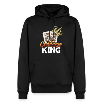 Cribbage King Chemise Cadeau - Sweat à capuche Premium bio Homme - noir - Devant - Nico (187cm)
