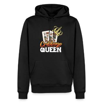 Cribbage Queen Shirt Cadeau - Sweat à capuche Premium bio Homme - noir - Devant - Nico (187cm)