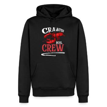 Crawfish Boil Crew Shirt Gift - Men’s Premium Organic Hoodie - black - Front - Nico (187cm)