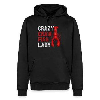 Crazy Crawfish Lady Shirt Cadeau - Sweat à capuche Premium bio Homme - noir - Devant - Nico (187cm)