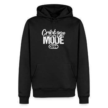 Cribbage Mode On Shirt Cadeau - Sweat à capuche Premium bio Homme - noir - Devant - Nico (187cm)