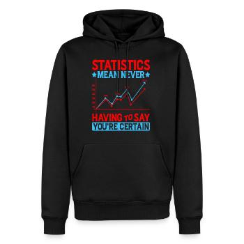 Statistics - Never Having To Say You're Certain 8 - Männer Premium Bio Hoodie - Schwarz - Vorne - Nico (187cm)