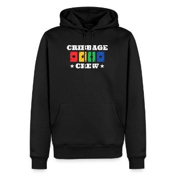 Cribbage Crew Shirt Geschenk - Männer Premium Bio Hoodie - Schwarz - Vorne - Nico (187cm)