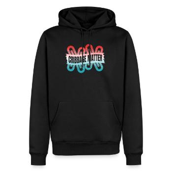 Cribbage Matter Shirt Cadeau - Sweat à capuche Premium bio Homme - noir - Devant - Nico (187cm)