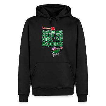 Gardening Helps You Hide The Bodies 2 - Männer Premium Bio Hoodie - Schwarz - Vorne - Nico (187cm)