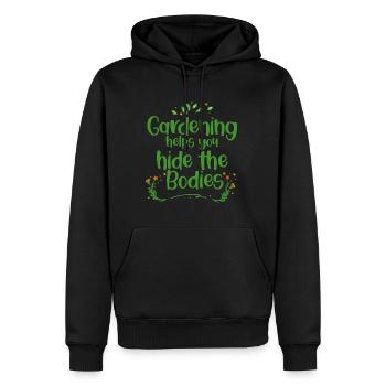 Gardening Helps You Hide The Bodies 4 - Männer Premium Bio Hoodie - Schwarz - Vorne - Nico (187cm)
