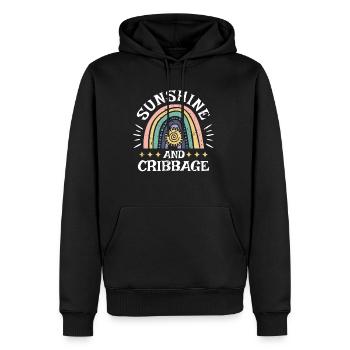 Sunshine And Cribbage Shirt Geschenk - Männer Premium Bio Hoodie - Schwarz - Vorne - Nico (187cm)