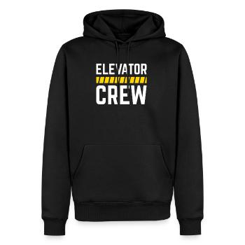 Elevator Crew Shirt Geschenk - Männer Premium Bio Hoodie - Schwarz - Vorne - Nico (187cm)