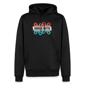 Cribbage Matter Shirt Cadeau - Sweat à capuche Premium bio Homme - noir - Devant - Nico (187cm)