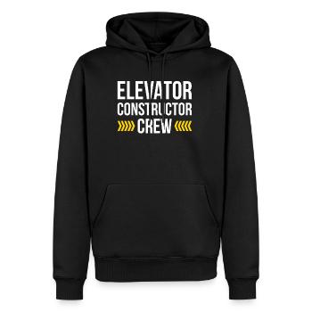 Cadeau de chemise d’équipe de construction d’ascenseur - Sweat à capuche Premium bio Homme - noir - Devant - Nico (187cm)