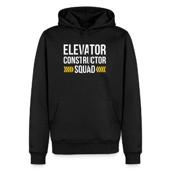 Elevator Construction Squad Shirt - Männer Premium Bio Hoodie - Schwarz - Vorne - Nico (187cm)