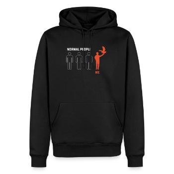 Des gens normaux... Cadeau de chemise Falkner - Sweat à capuche Premium bio Homme - noir - Devant - Nico (187cm)