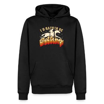 Je préfère parier Chemise Cadeau Course de chevaux - Sweat à capuche Premium bio Homme - noir - Devant - Nico (187cm)