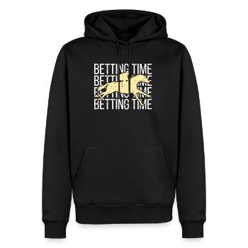 Betting Time Horse Racing Shirt Geschenk - Männer Premium Bio Hoodie - Schwarz - Vorne - Nico (187cm)