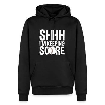 Shhh, I'm Keeping Score 2 - Männer Premium Bio Hoodie - Schwarz - Vorne - Nico (187cm)