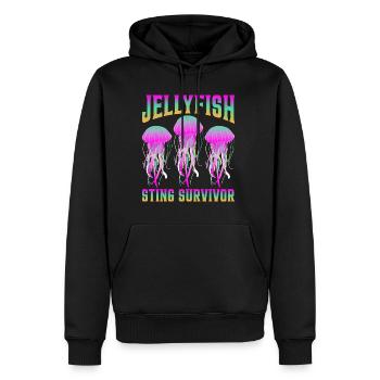 Jellyfish Sting Survivor 6 - Männer Premium Bio Hoodie - Schwarz - Vorne - Nico (187cm)