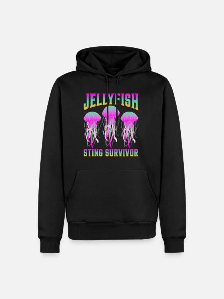 Jellyfish Sting Survivor 6 - Men’s Premium Organic Hoodie - black