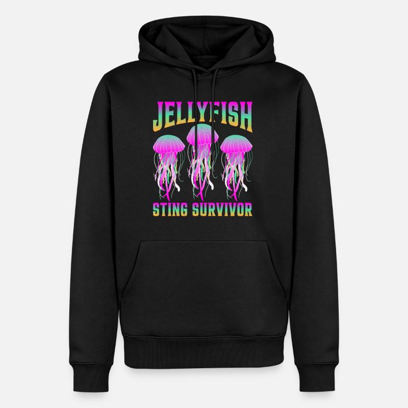 Jellyfish Sting Survivor 6 - Männer Premium Bio Hoodie - Schwarz