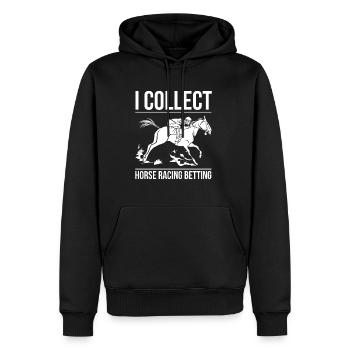 I Collect Horse Racing Betting - Männer Premium Bio Hoodie - Schwarz - Vorne - Nico (187cm)