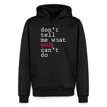 Ne me dites pas ce que les filles ne peuvent pas faire 4 - Sweat à capuche Premium bio Homme - noir - Devant - Nico (187cm)
