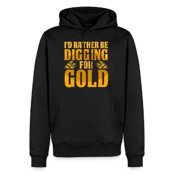 Je préfère creuser pour trouver de l’or - Sweat à capuche Premium bio Homme - noir - Devant - Nico (187cm)