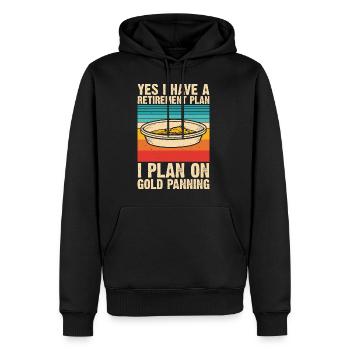 Oui, j’ai un plan de retraite que je prévois sur l’or - Sweat à capuche Premium bio Homme - noir - Devant - Nico (187cm)