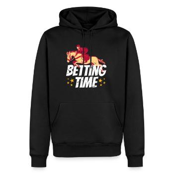 Betting Time Horse Racing Shirt Geschenk - Männer Premium Bio Hoodie - Schwarz - Vorne - Nico (187cm)