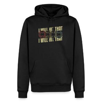 Je vais frapper ce cadeau de chemise de joueur de boccia - Sweat à capuche Premium bio Homme - noir - Devant - Nico (187cm)