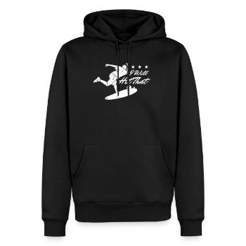 Je vais frapper ce cadeau de chemise de joueur de boccia - Sweat à capuche Premium bio Homme - noir - Devant - Nico (187cm)