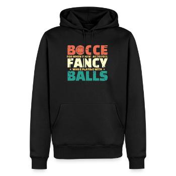 Bocce Ball Spieler Shirt Geschenk - Männer Premium Bio Hoodie - Schwarz - Vorne - Nico (187cm)